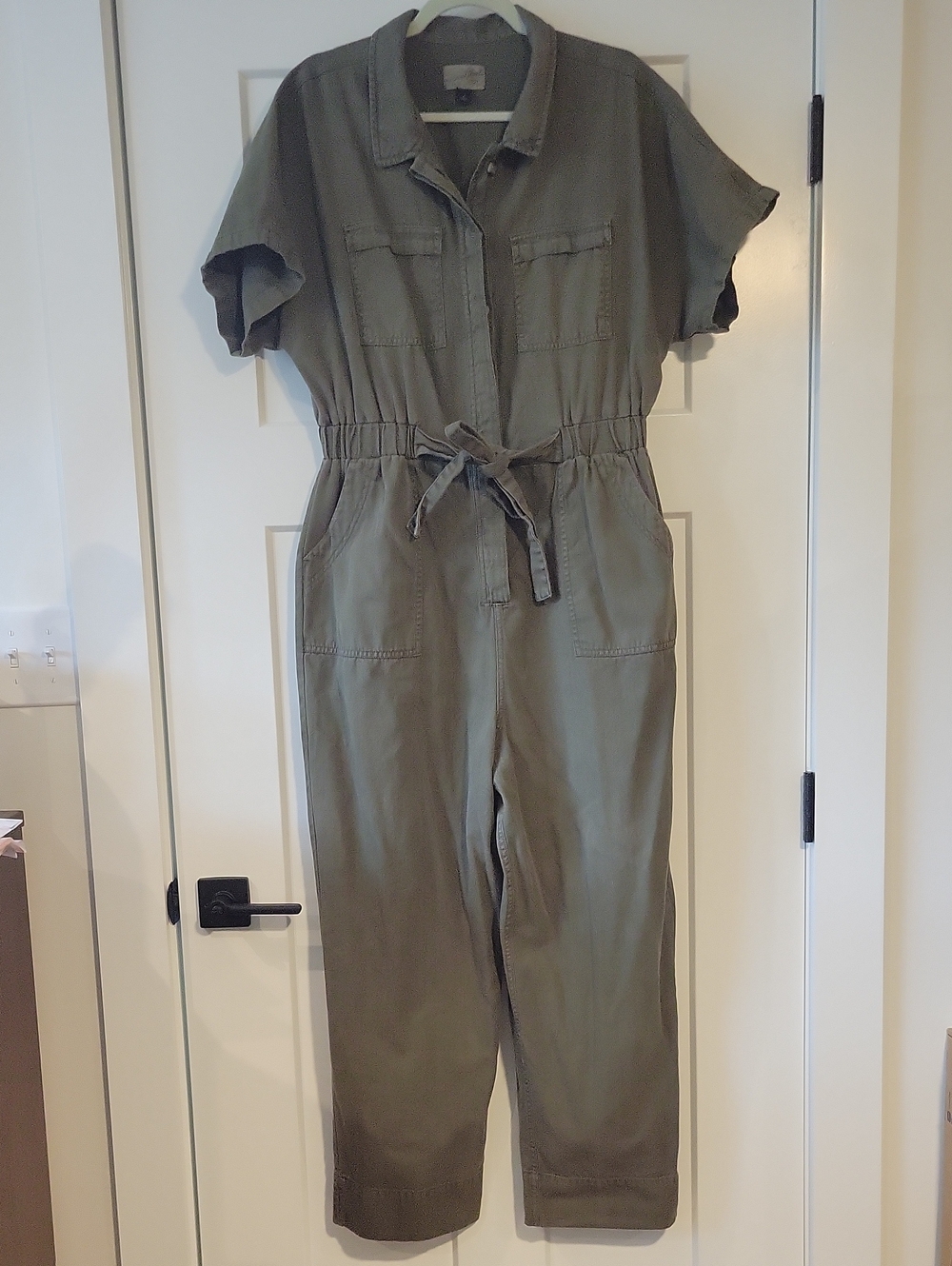 Universal Thread Olive Utility Tie-Waist Jumpsuit